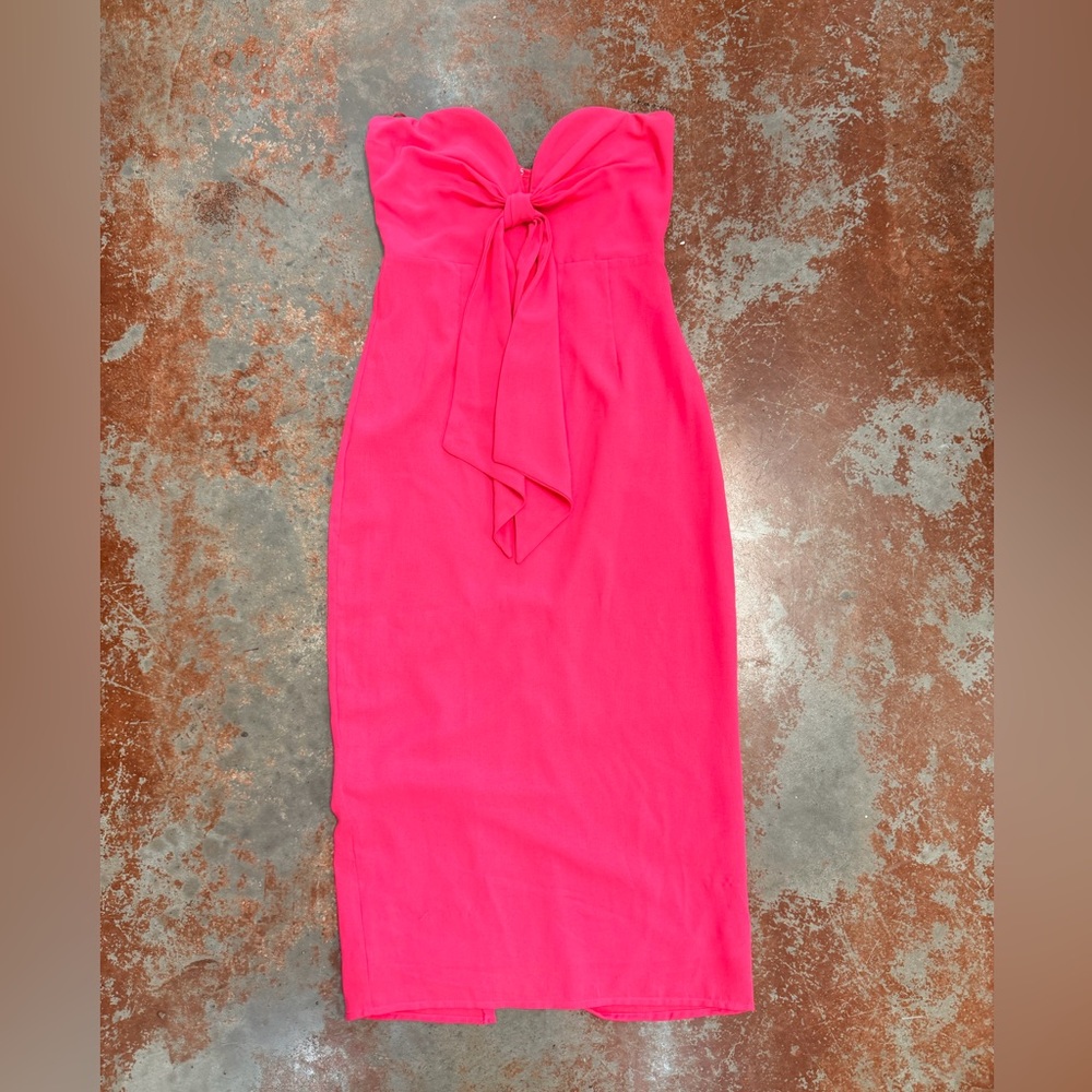 Elegant Pink Strapless Dress